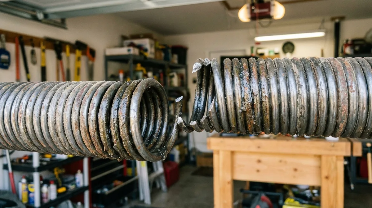 Ressort porte de garage cassé