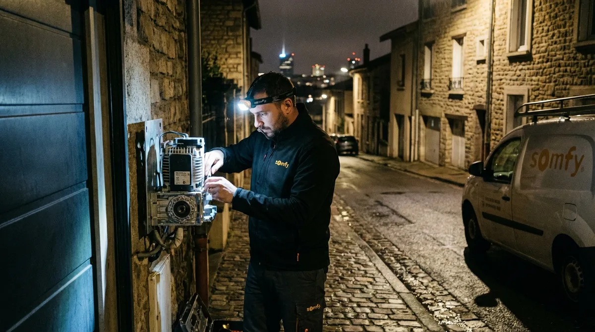 Panne porte de garage Somfy